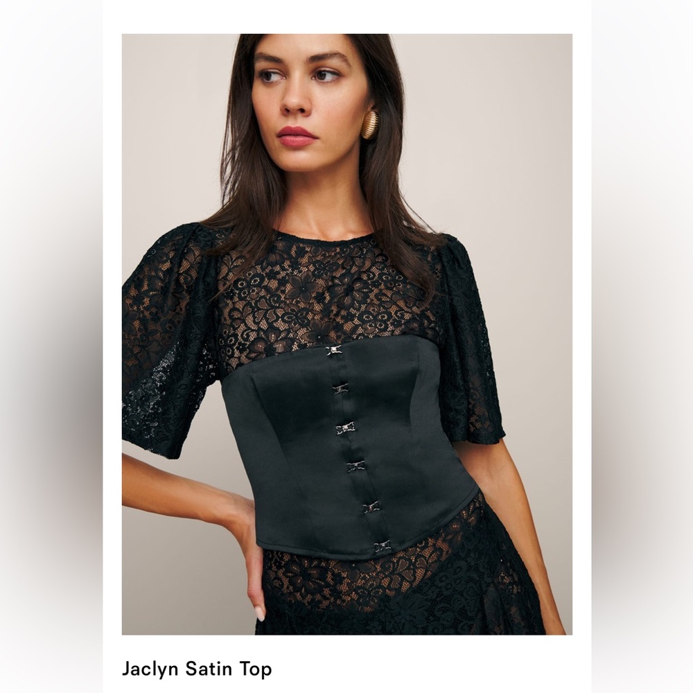 NWT Reformation Black Jaclyn Top